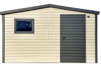 Schowek - domek ogrodowy 3x2m - drzwi - okno - biały - antracyt - dach dwuspadowy SO184